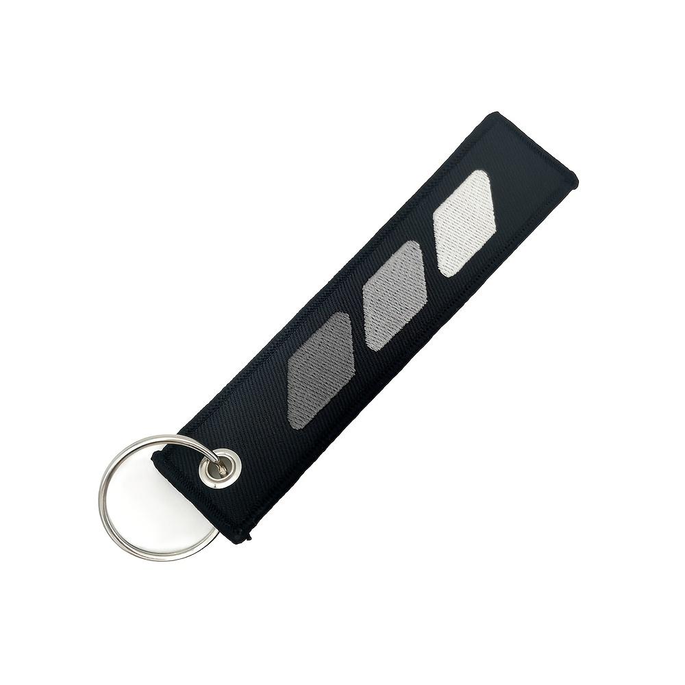 1pc Tricolor Car Keychain Embroidery Cloth Key Tag Car Keyring The Ideal Keychain for Men for Car/Motorcycle Accessories for Off-Road Vehicles