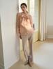GIEMAR Semi Boot Cut Slacks Beige