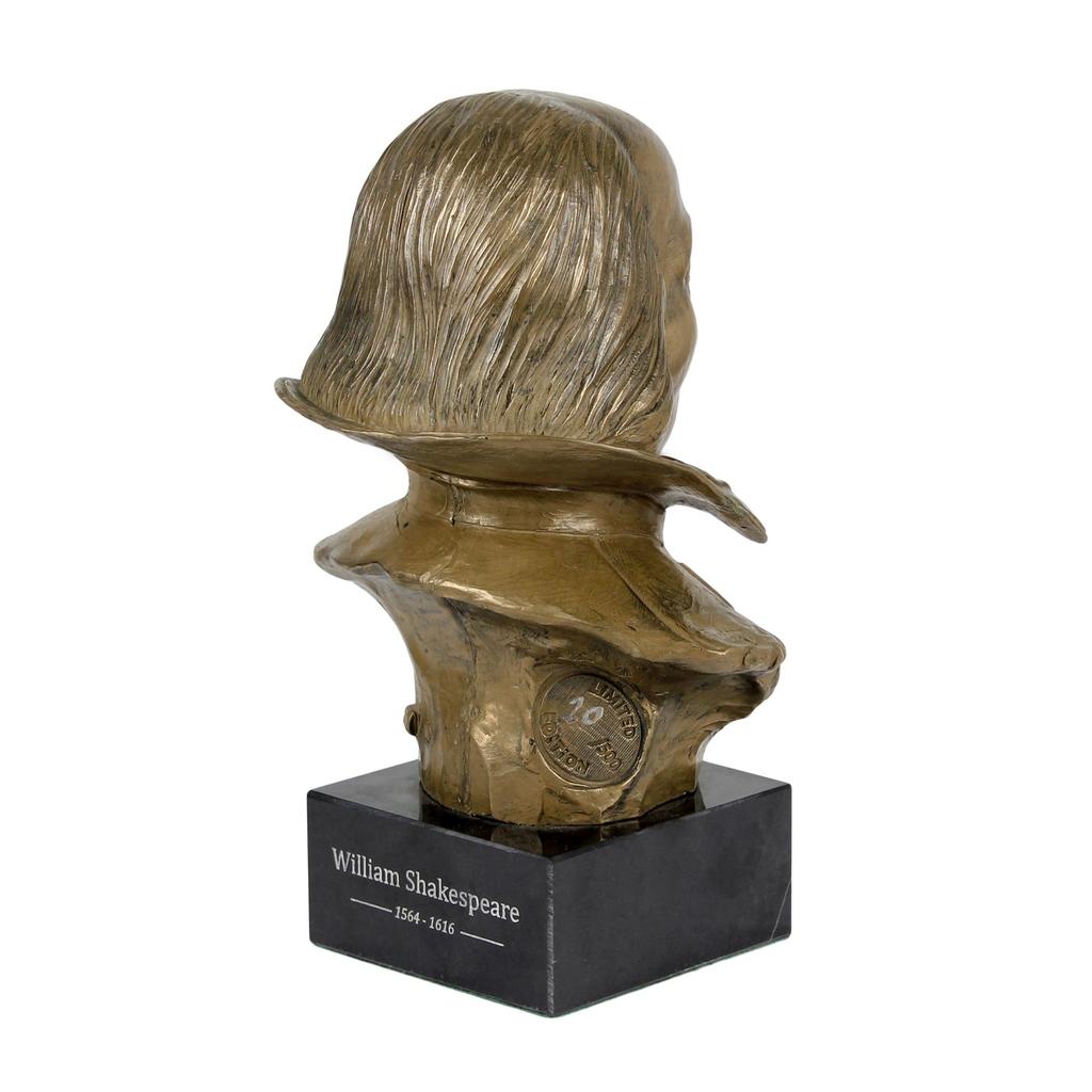 William Shakespeare - marble bust, statuette of a famous person, decoration for office, school, and hotel by the Art-Dog brand