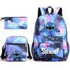 Three-Piece School Bag, Backpack, Male And Female Students Backpack, Cute Large-Capacity Outdoor Backpack.