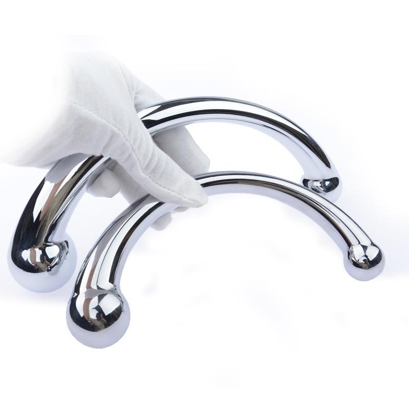 Double Ended Stainless Steel Butt Plug Dildo Metal Anal Bead Balls Non Vibrating Butt Plugs