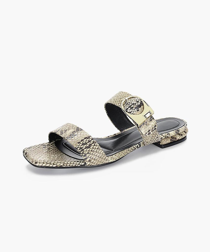 Recur Ecur Anello Signature Strap Sandals Ivory 1236