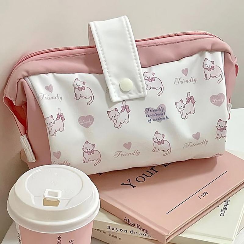 1 Piece Kawaii Puppy Series Pencil Case For Student Girl Fashion Creative Cartoon Dog Pencil Bag High Capacity Stationery Bag