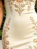 White Beige Floral Embroidery Print One Shoulder Spaghetti Strap Bodycon Midi Dress Beach Vacation Party Dress