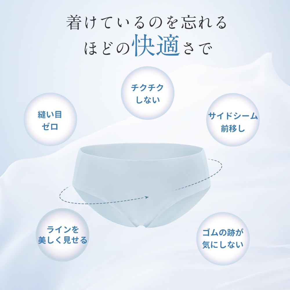 Nimonimo Individually Seamless Cotton One Size Fits Relaxed 4 Colors Free 1 of Each of 4 Women's Underwear, Wrapped, Doctor-Supervised, Panties,