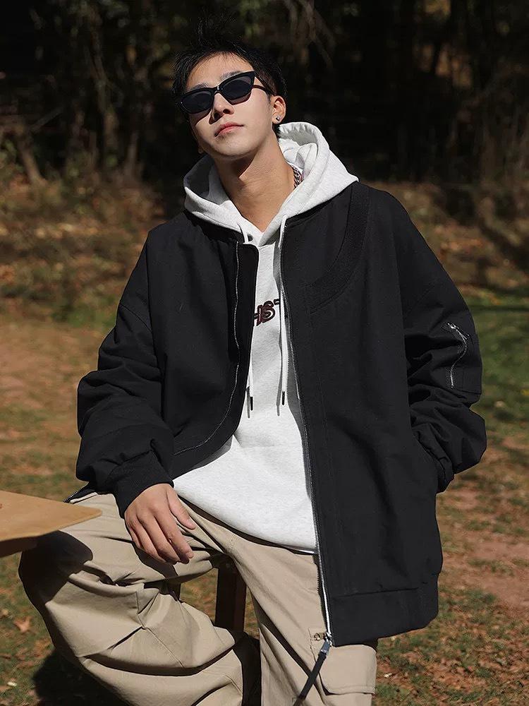 Men's Trendy American Baseball Flight Jacket - Spring & Autumn Versatile Style