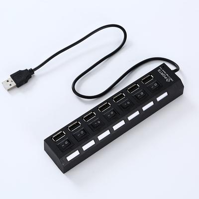 Unabhängiger 7-Port USB 2.0 1/7 Splitter High-Speed-Expansion Hub Stecker und Buchse