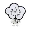 Mute Wall Hanging Clock with Quiet Movement and Swing Sheep Pendulum Cartoon Cloud Shape for Children Bedroom Decors