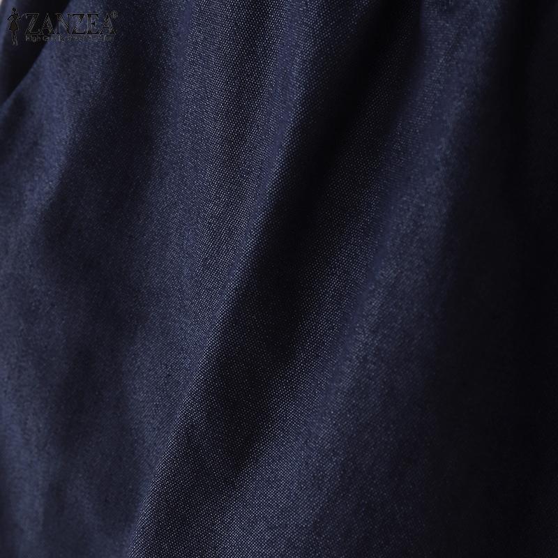 ZANZEA Calções Curtos de Verão Casuais Soltos com Cintura Elástica para Mulheres