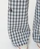 Yk Wide Check Elastic Waist Pants Brown
