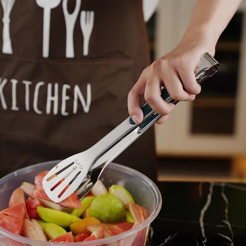 1 stück Rutschfeste Lebensmittelzange aus Edelstahl, Fleischsalat, Brotclip, Grillwerkzeuge, Grillbuffet-Klemme, Kochküchenzubehör