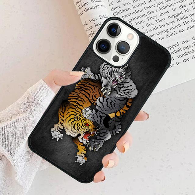 Japanese Tiger Phone Case Cover For iPhone 17 Air 15 16 11 13 14 Pro Max 12 Plus Max Fundas iPhone 11pro max
