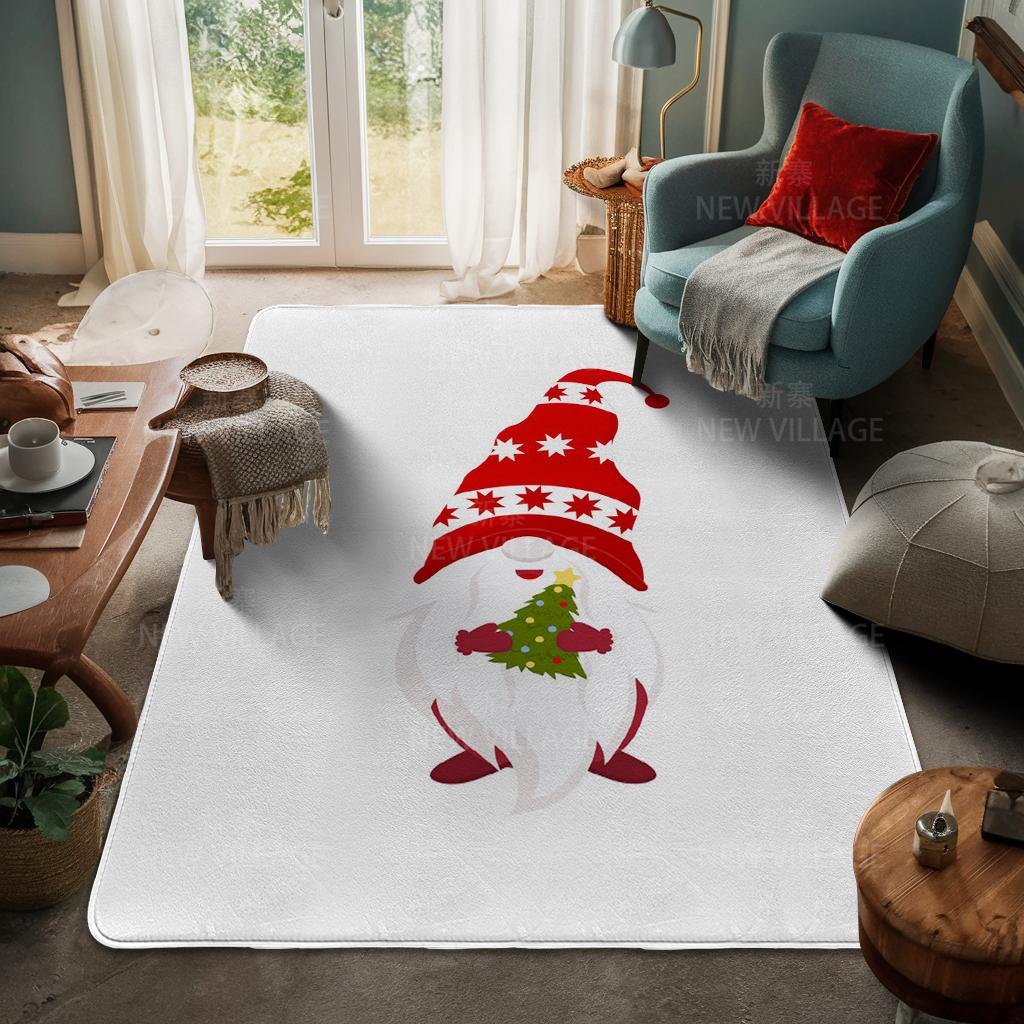 House Entrance Carpet Home Door Mat Living Room Bath Foot Bathroom Non-slip Water Absorption Rugs Bath Merry Christmas Winter