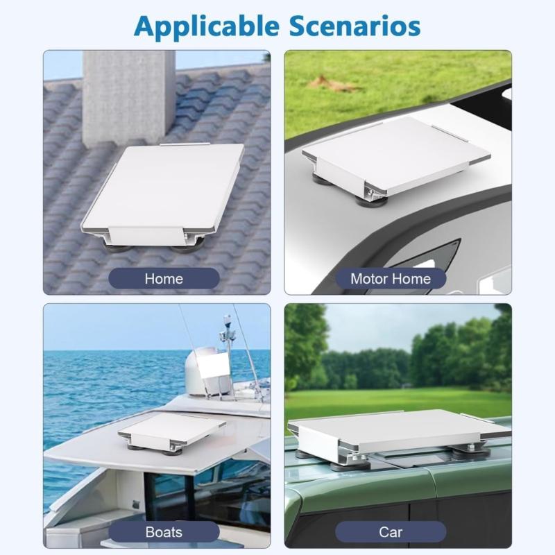 Quick Release Vehicle Roof Mount With 220Lb Magnetic Base Nonslip Design For Mobile Satellite Devices Yacht Truck Boat