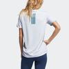 adidas T Shirts Women's White Crew Neck Moderate Straight Fit GQ9413