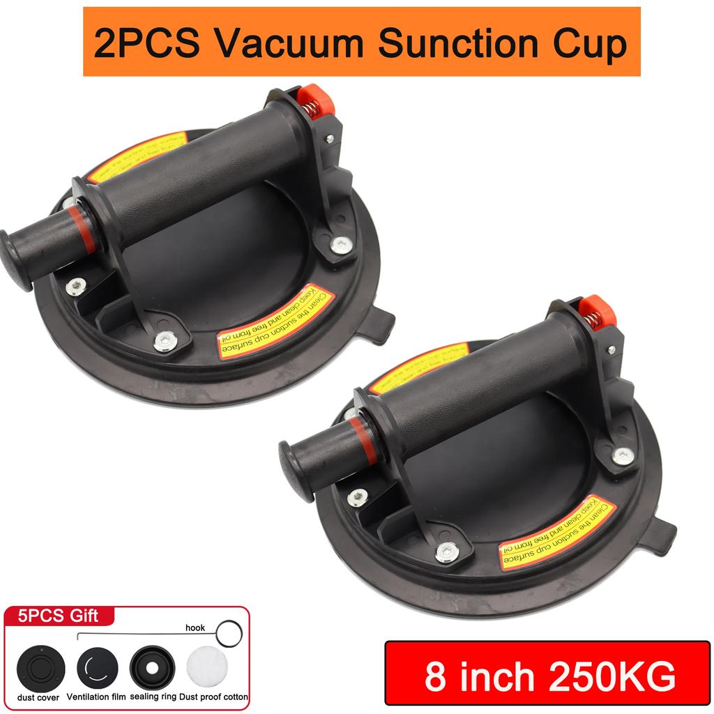 8 Inch Vacuum Suction Cup Glass Lifter Powerful Heavy Duty Vacuum Lifter for Granite & Glass Lifting Window Replacement