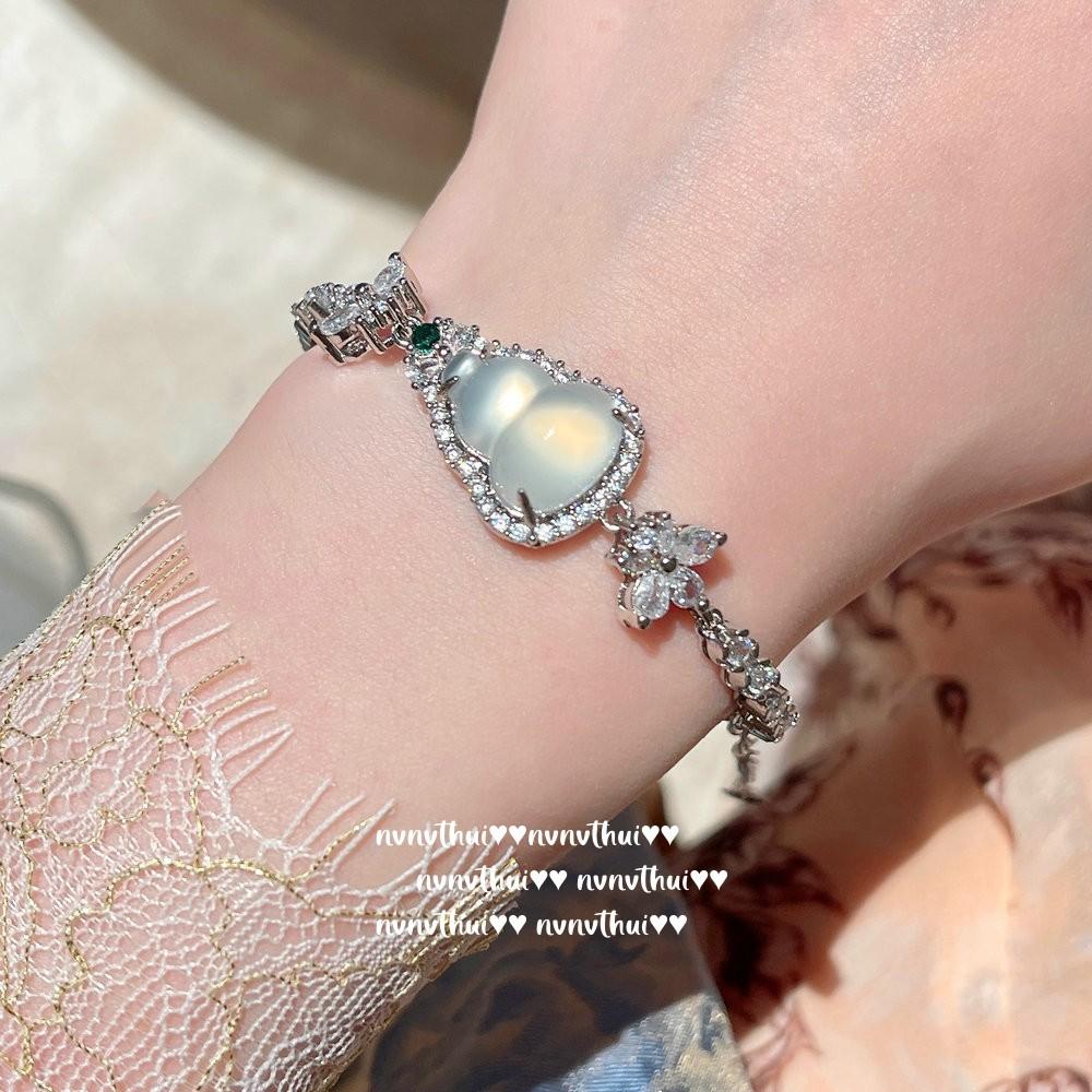 Личи Замороженная Улыбка Наложницы, Браслет-Тыква с Драгоценным Камнем, Новый Китайский Стиль, Материал Лошадиный Халцедон, Браслет Фулу, Многослойное Ношение