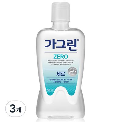 Gagreen Zero Mouthwash, 750ml, 3 Units