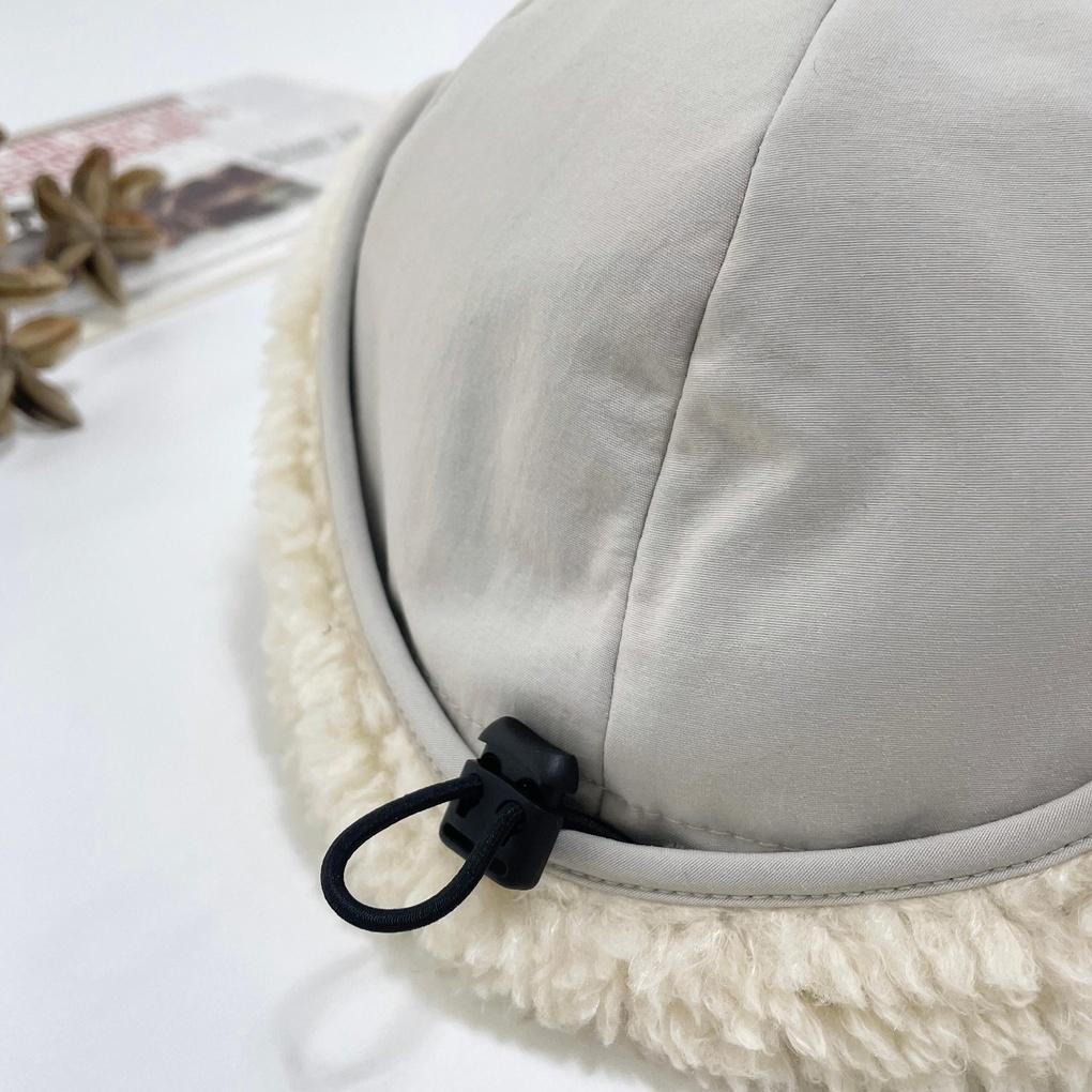 Damen- und Herren-String-Fleece-Ballkappe mit Ohrenklappen-Baseballkappe