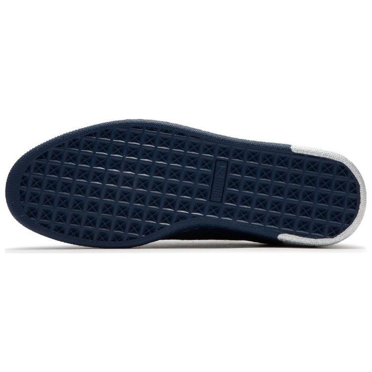 Puma Suede Dance Crew Comfortable Versatile Durable Low-Top Sneakers Unisex Sneakers Deep-Blue Silver 398306-02