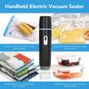 Electric Air Pump Portable Handheld Rechargeable Vacuum Sealer Machine Vacuum Air Pump (Black)
