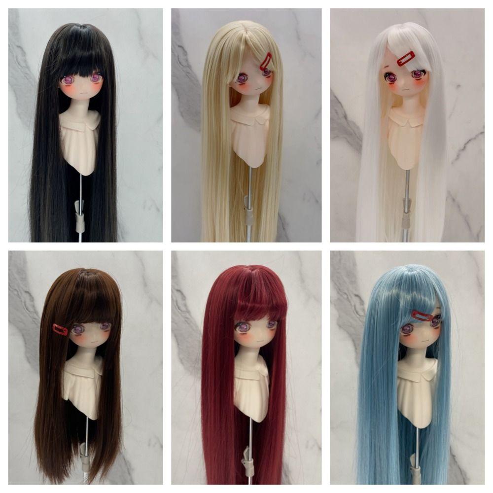 Long Straight Bjd Doll Wig 1/3 & 1/4 & 1/6 Doll Hair Wig Humanoid Dolls BJD Doll Hair  Girls Toy