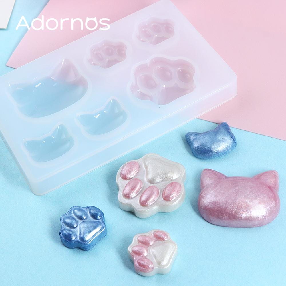 1 pcs Mixed Size kitten Epoxy Resin Mold Cute Cat Paw Earring Pendant Jewelry Silicone Mold DIY Keychain Making Accessories