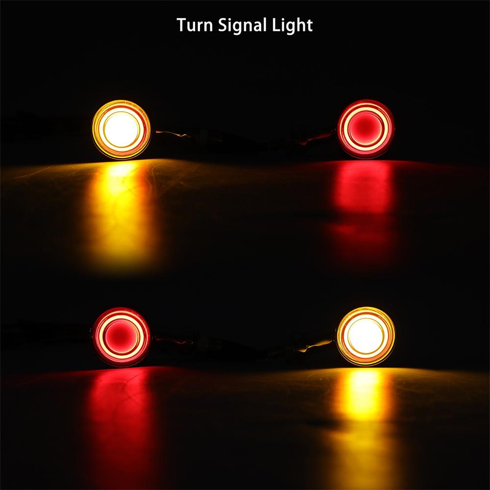 Motorcycle LED Bullet Blinker Red Brake Turn Signal Tail Light Universal