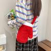 New Year Christmas Shoulder Bag Large Capacity Irregular Red Plush Bag Gifts Party Props Glove Crossbody Bag