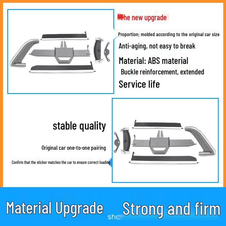 BMW X5/X6/X7 G05/G06/G07 Center Console Air Outlet Repair Kit - Silver Edge Style
