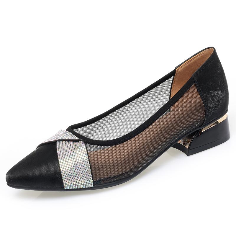 

Fashion AIMANYU Ladies Shoes Mesh Summer 2025 New Pumps Pointed Mesh Shoes Women s Large Size Women s Dress Shoes 43 чёрный