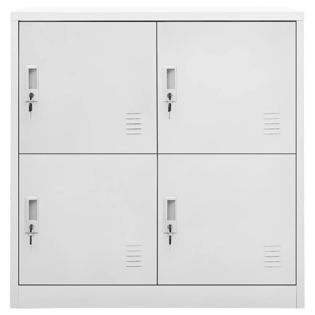 Vidaxl Szafki Zamykane, 2 Szt., Jasnoszare, 90X45X92,5 Cm, Stalowe