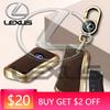 Emblems Leather Car Key Case Cover Shell Fob For NX ES UX US RC LX GX IS RX 200 250h 350h LS 450h 260h 300h UX200 Auto Acc