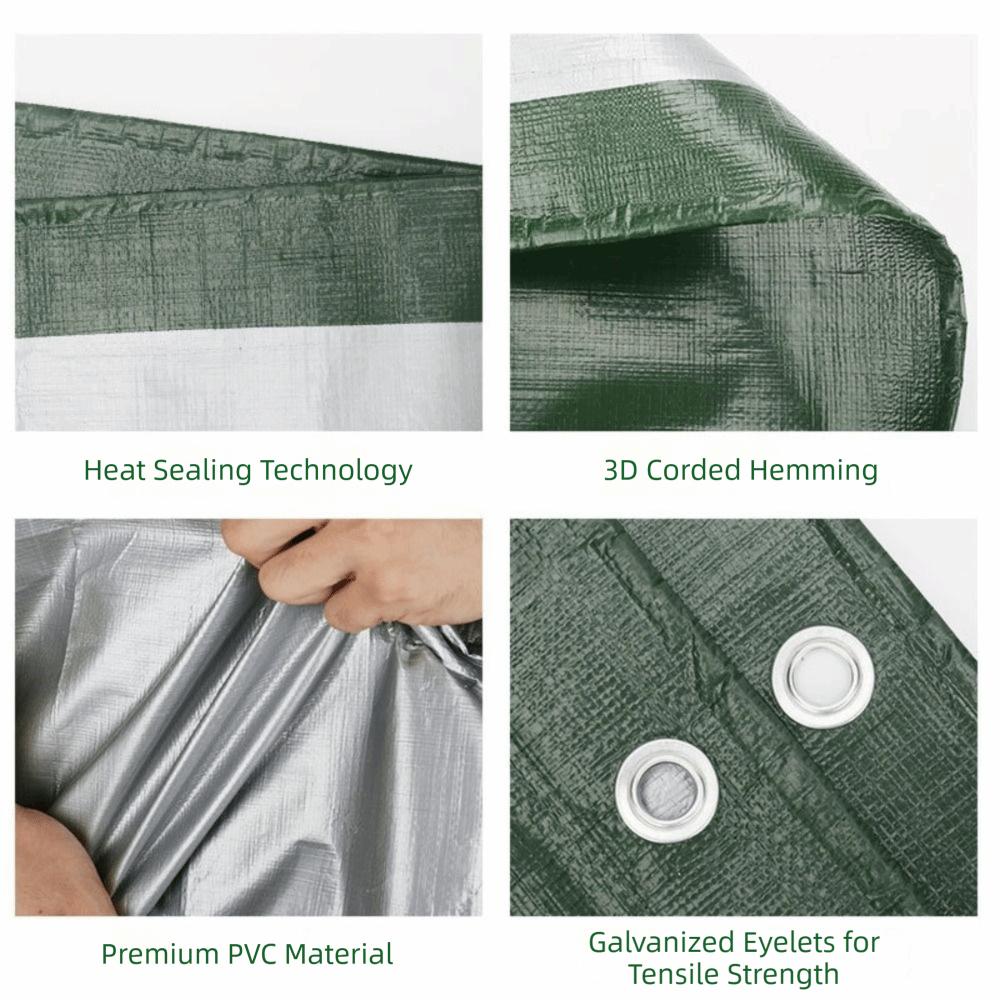 Reinforced Edge Rain Cover Canopy Waterproof Coating Awning Cover Waterproof Tarpaulin  Outdoor Use