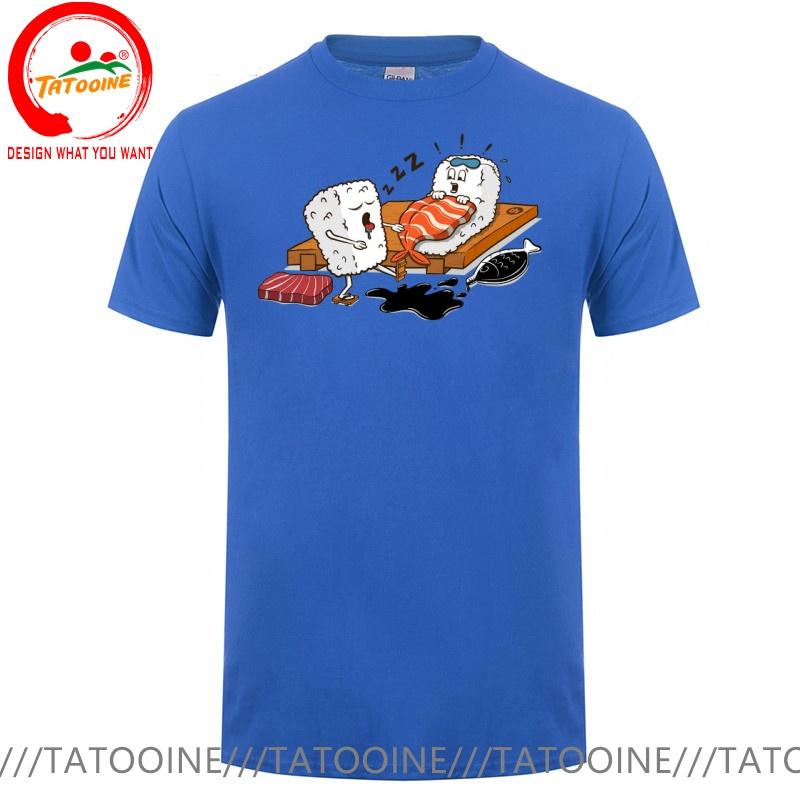 Funny Design Sleepwalking Sushi Sred Doublet Unisex Fashion Trendy Casual Clothing Stylish Tops Tee Shirt Leisure Tshirt Unisexs