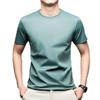 Men's Seamless Mulberry Silk T-Shirt - Summer New Arrivals, Round Neck, No-Iron, Short Sleeve, Plain Color, Casual Fit.