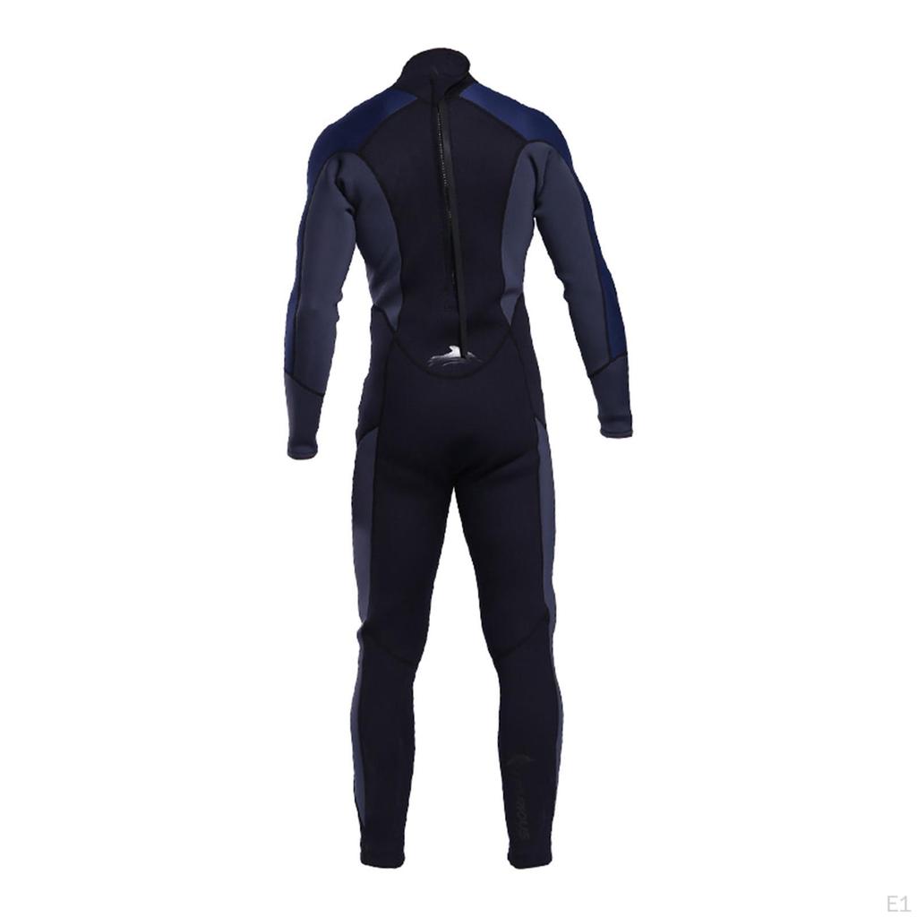 Mens Wetsuit, 3mm Neoprene Full Body Diving Suits with Back Zipper for Swimming Surfing