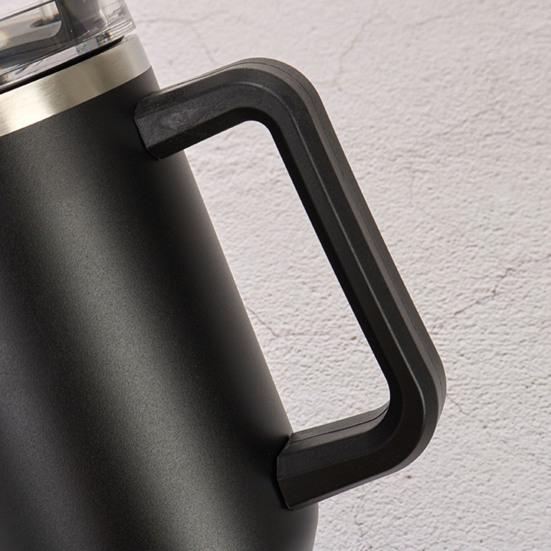 40oz Thermal Cup with Handle Leak-Proof Good Sealing 304 Stainless Steel Reusable Beverage Drinking Vacuum Straw Mug for Daily Life