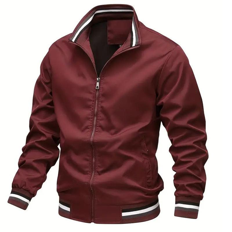 Men's Casual Sports Jacket New Stand-up Collar Zipper Jacket Zipper Jacket