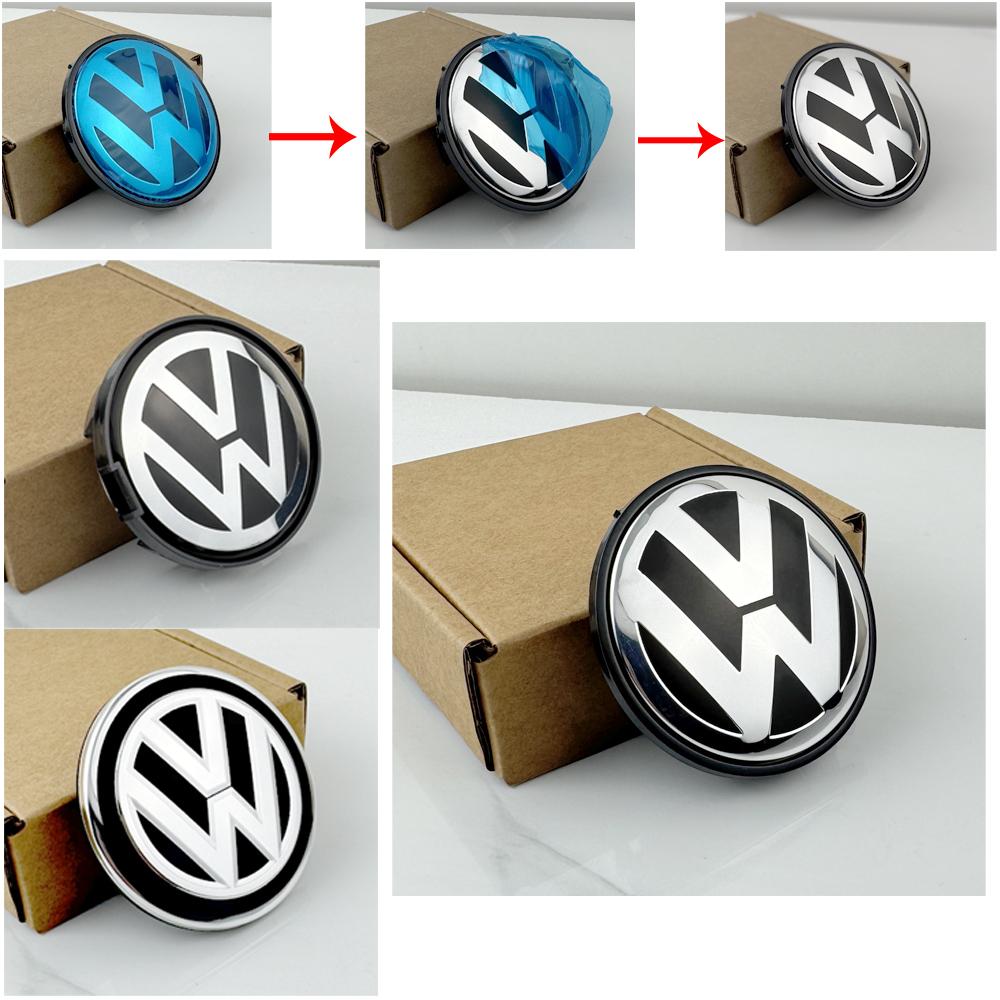 2026 New VW Volkswagen Car Wheel Center Hub Caps Cover 3D 4pcs 55mm 56mm 65mm 70mm for 4 5 6 7 Passat B5 B6 B7 Polo Touran CC accessories