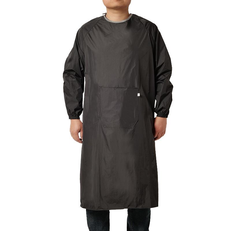 Reverse Smock Waterproof And Oil-Proof Long-Sleeved Apron Household Kitchen Work Men And Women