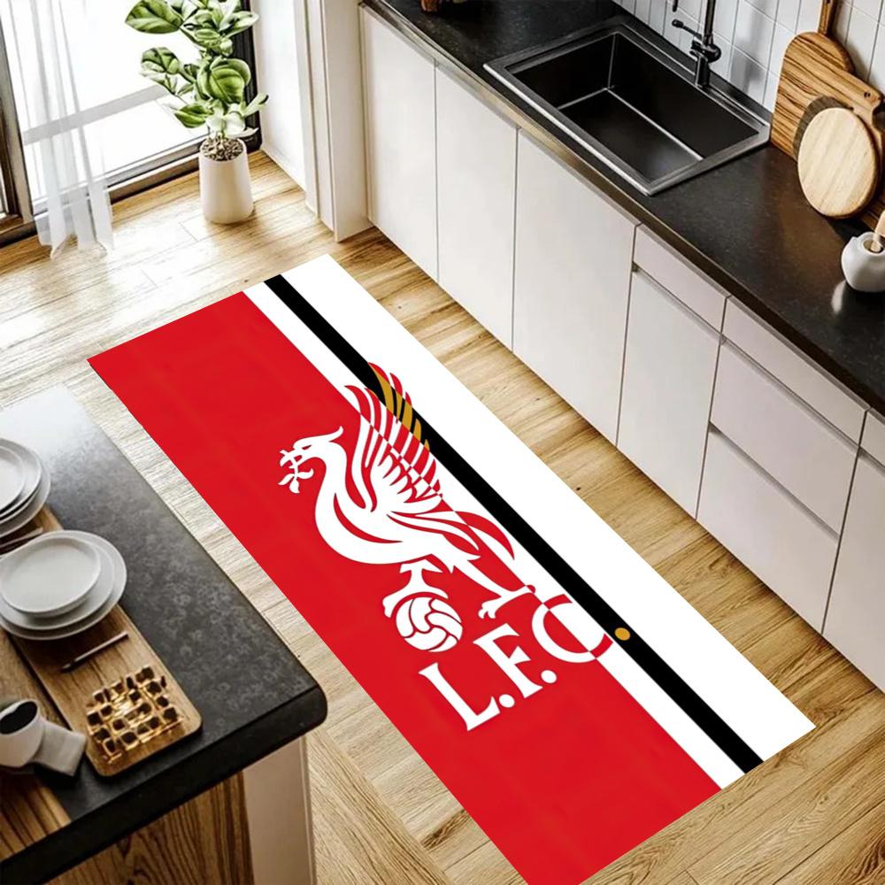 Liverpool Football Club Kitchen Floor Mat Long Strip Mat Antislip Machine Washable Suitable For Bathrooms Laundries Home Decoration Carpets