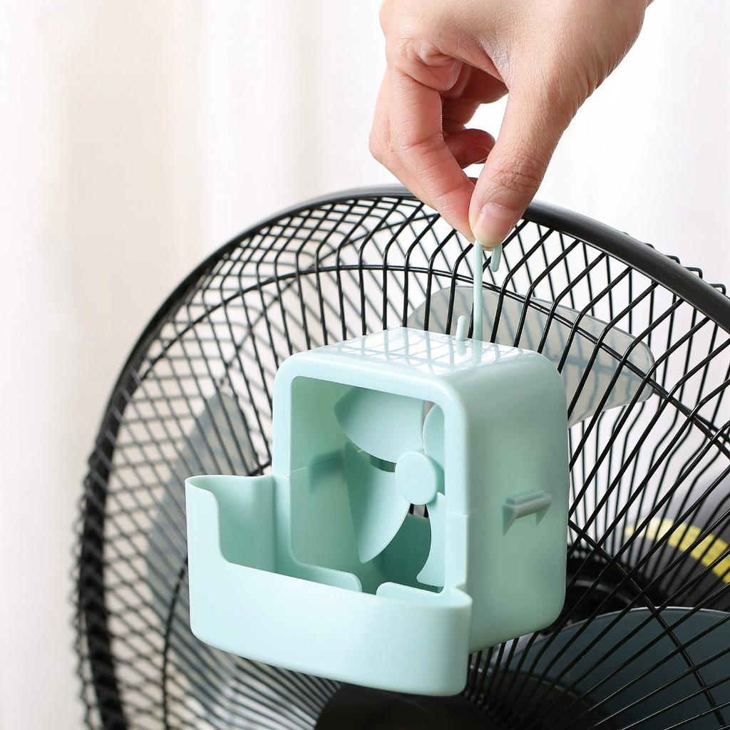 Clip-On Ice Cooling Fan, Portable Air Cooler for Summer - Desk Camping Outdoor Essentials, Personal Evaporative Air Conditioner