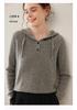 Women's Casual Cashmere Drawstring Sweater - Versatile Knitwear for Autumn and Winter