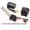 Motor RC Impermeabil 3650 3100KV 3900KV 4300KV KV5200 Motor Fără Perii cu Placă de Programare ESC 60A Combo pentru Mașină Camion Jucărie RC 1/10