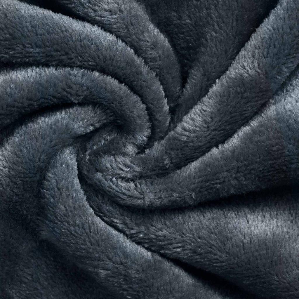 Navy Blue Oversized Blanket Hoodie L Fleece and Flannel