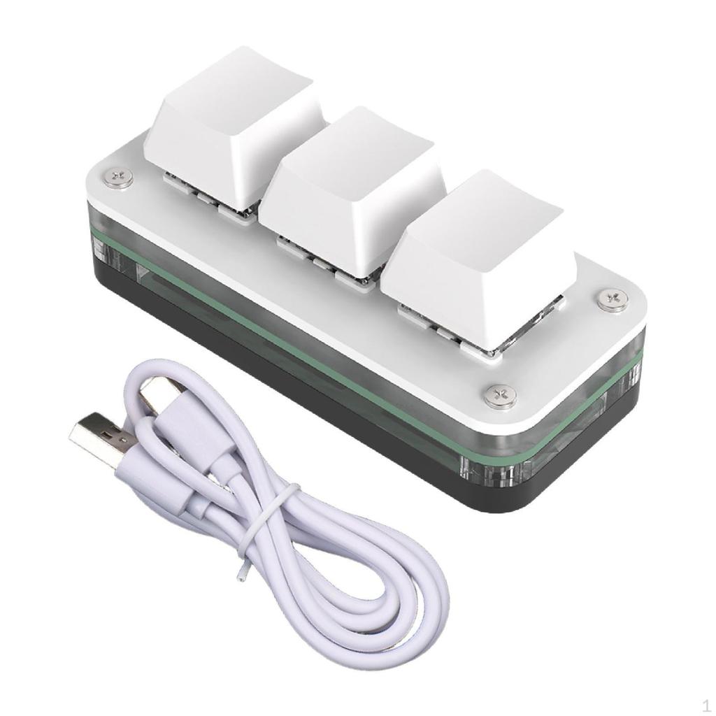 Mini 3 Key Keypad for , Mechanical Keyboard with Compact Design