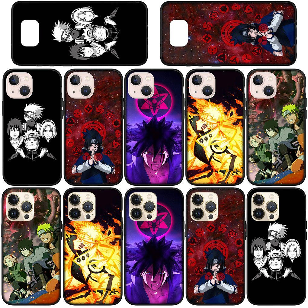 Phone Case for Samsung Galaxy S23 S24 iPhone 16 15 14 Xiaomi Redmi Note 13 12 11 Plus 10 Pro Max X XR OPPO Huawei Wallpaper Naruto Uchiha Sasuke Cover