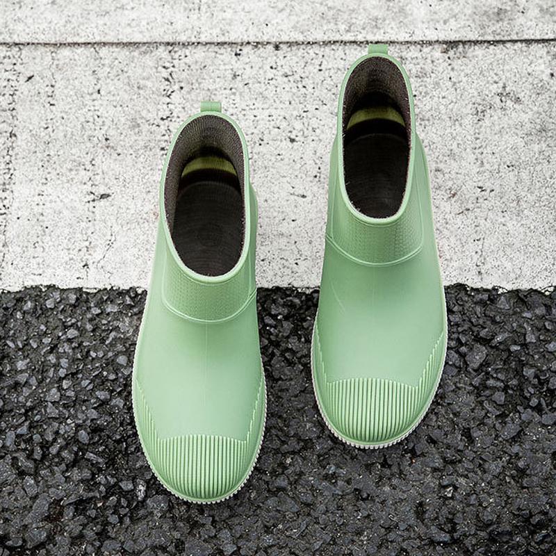 Non Slip Water Shoes Women's Short Outer Wear Rain Boots Students Fashion Rain Boot Warm Rubber Water