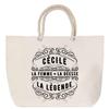 Rope Handle Beach Bag - PLANETEE - Large Size - Cotton - Personalized Message - Made In France
